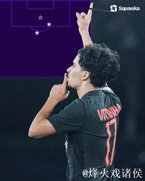 维蒂尼亚是第九位欧冠对英格兰球队戴帽球员，也